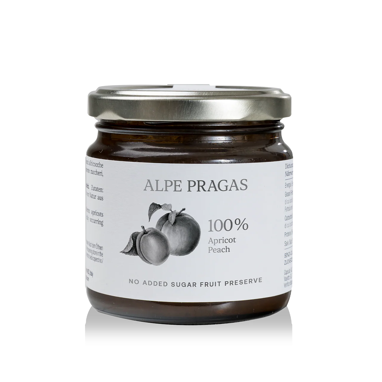 COMPOSTA DI ALBICOCCA E PESCA 200G SENZA ZUCCHERI AGGIUNTI "ALPE PRAGAS"