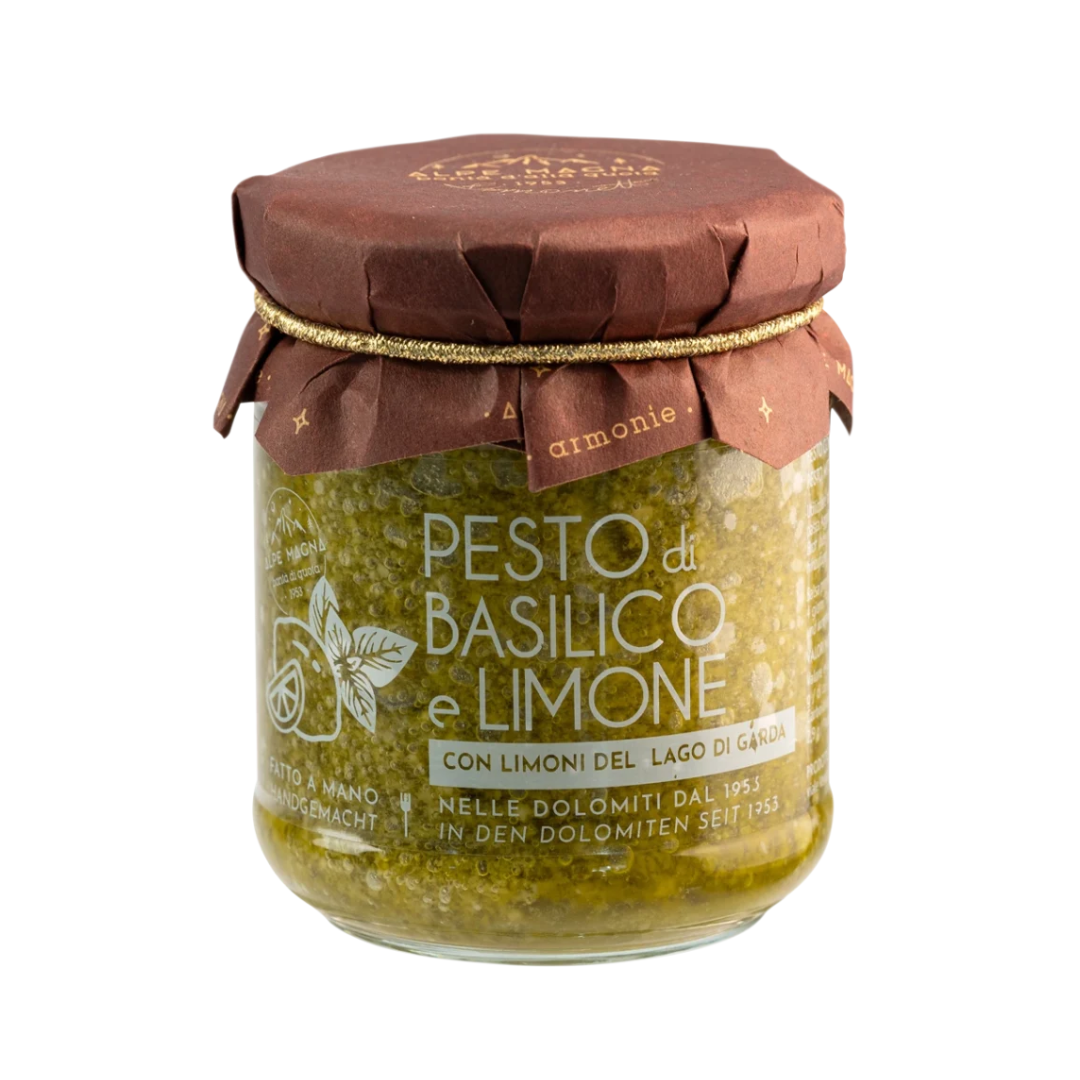 PESTO DI BASILICO E LIMONE DEL GARDA 170g "ALPE MAGNA"