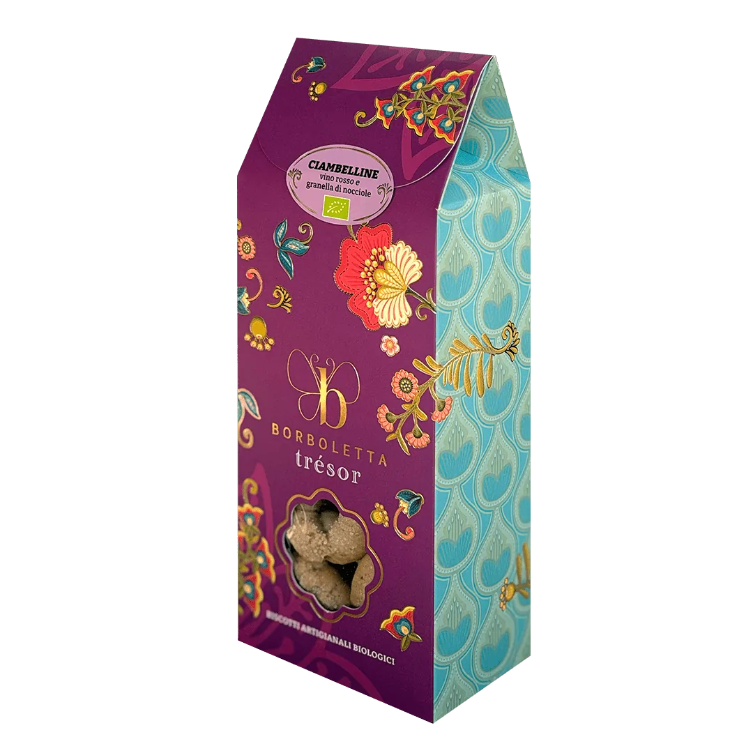 BISCOTTI CIAMBELLINE "VINO ROSSO,NOCCIOLE" 135G BORBOLETTA