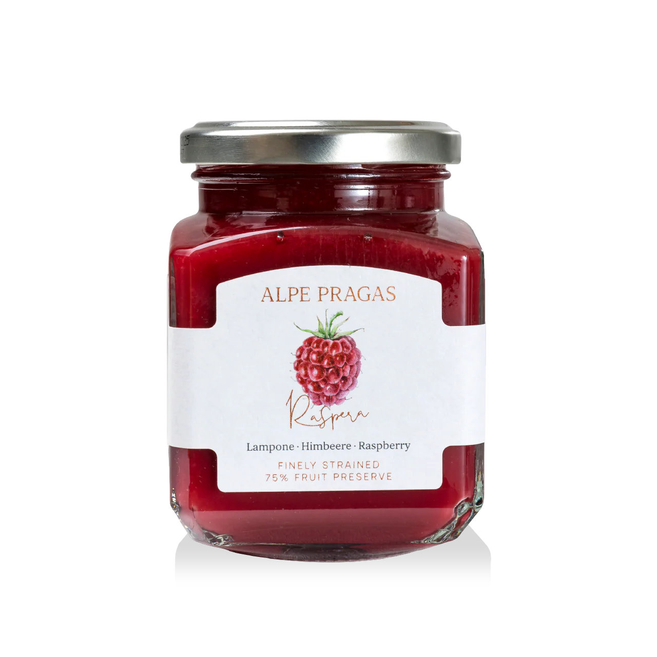 COMPOSTA DI FRUTTA LAMPONE FINEMENTE PASSATA 335g "ALPE PRAGAS"