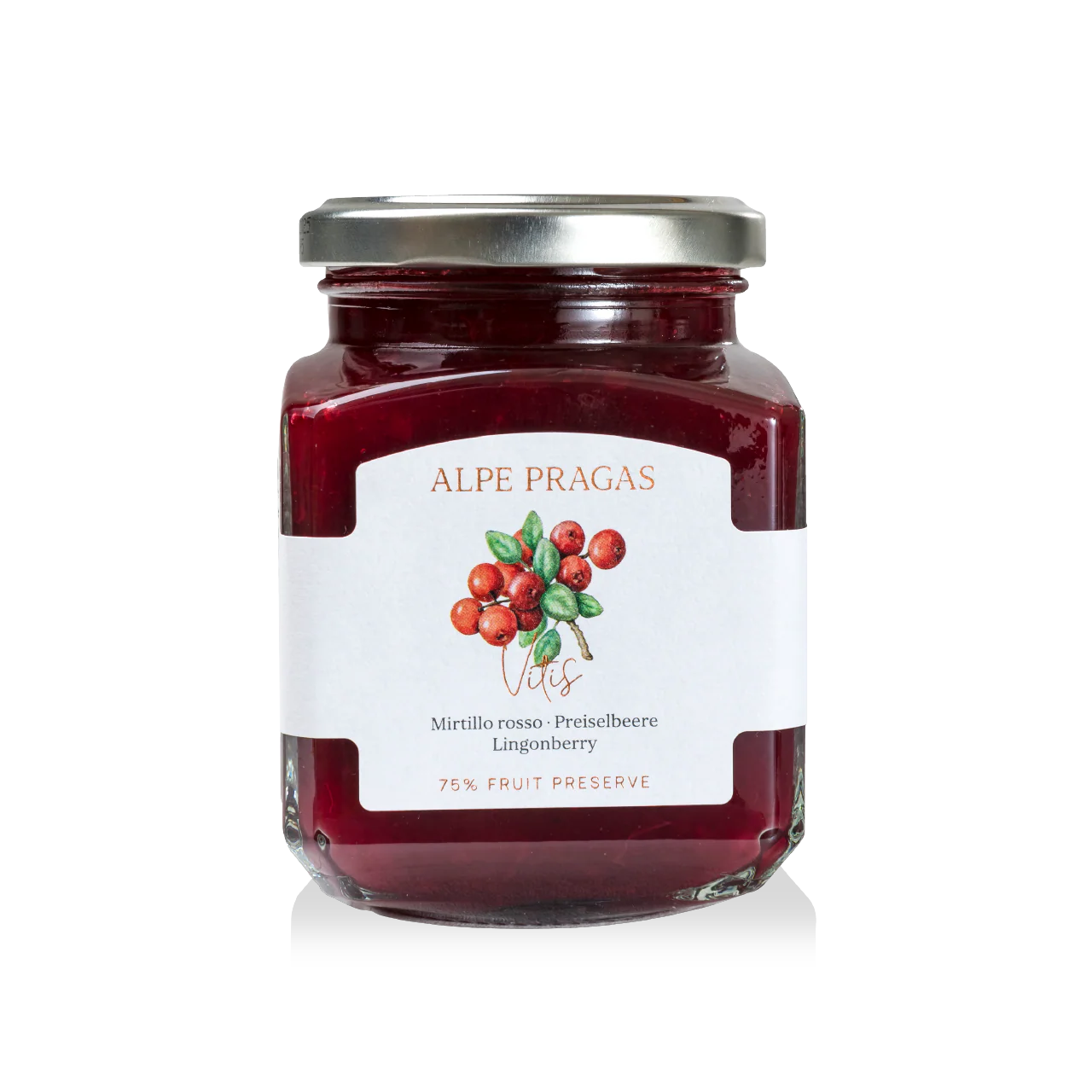 COMPOSTA DI FRUTTA MIRTILLO ROSSO 335g "ALPE PRAGAS"