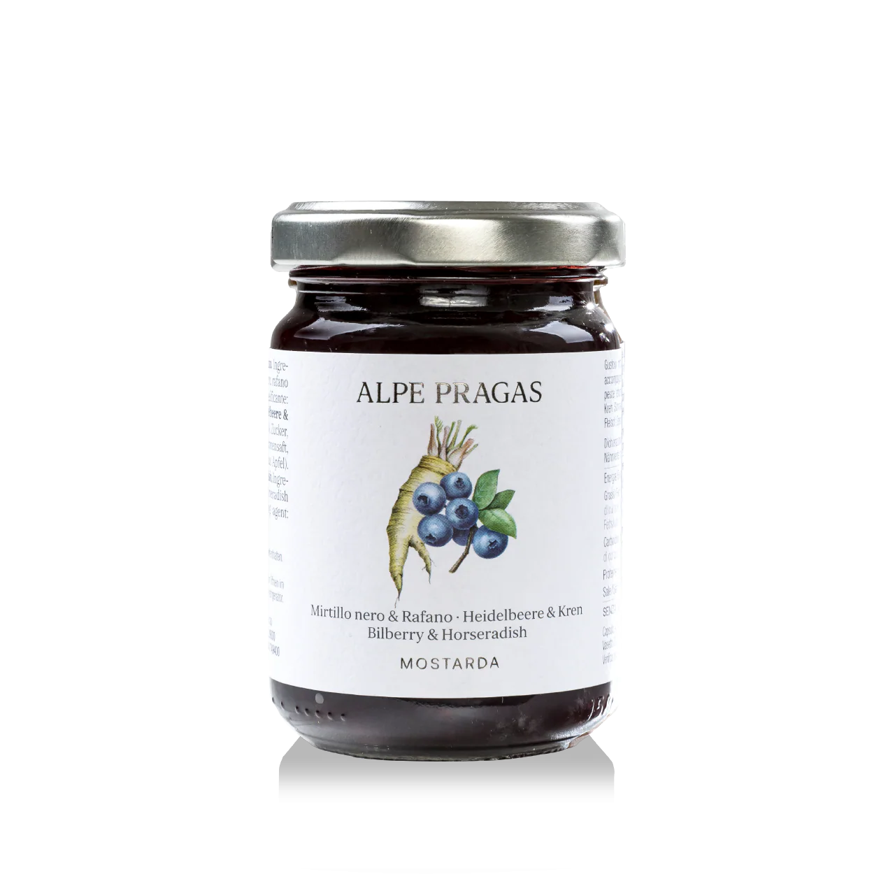 MOSTARDA MIRTILLO & RAFANO 160g "ALPE PRAGAS"