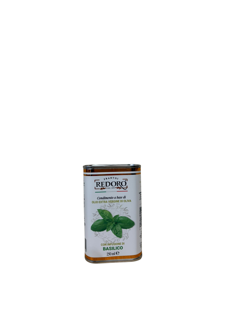 OLIO EVO CON INFUSIONE DI BASILICO "REDORO" 250ml